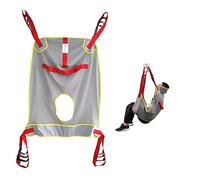 Élingue de toilette pour patient, une pièce pour patient, sangle de levage universelle en maille pour tout le corps avec ouverture pour chaise percée, sangle de levage pour patient avec ouverture