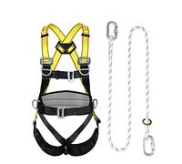 élingue d'escalade, Harnais de sécurité Complet à 5 Points for la Protection Taille, for Le Travail en Haute Altitude, prévention des Chutes, Corde Simple, 2 m(Single Rope,3 Months)