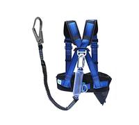 élingue d'escalade， Kit de Protection antichute, Harnais d'escalade extérieur avec Corde Sauvetage et Ceinture sécurité for Le Travail sur toiture/Bleu/a(Blue)