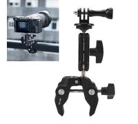 élingue en alliage d'aluminium avec pince super et bras à double boule pour appareils photo DSLR