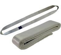 Élingue sans fin à usage unique Capacité de charge 2 tonnes Longueur 1 mètre Sangles de levage Élingue ronde Sangle de levage en polyster avec boucles d'extrémité pour grue, remorquage Blanc