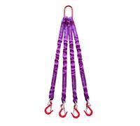 Élingue Textile à Quatre brins Type élingue-araignée, Capacité 3000 kg - Élingue de Levage en Sangle Polyester Violette, pour Le remorquage et la Manipulation sécurisés de Charges.(1.5m)