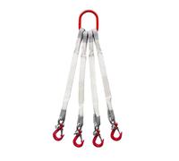 Élingues De Levage avec Crochets, Élingue À Quatre Brins avec Boucles À Dégagement Rapide Et Anneaux Haute Résistance, Sangles De Levage en Polyester pour Moteurs, Grues(6 Tons - 1.5 m)