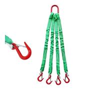 Élingues de Levage Robustes 6000 kg (13 227 LB), Sangles en Polyester Vert avec 4 Crochets pour Le gréage, Le Levage, Le remorquage et Le Chargement en Toute sécurité(6M)