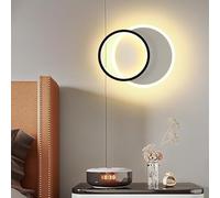 ELINKUME Applique Murale Intérieure 20W,Applique Murale LED 3 Couleurs Ajustable 3000K/4000K/6000K,Applique Murale Décorative Ronde Moderne pour Chambre à Coucher,Salon,éclairage de cage d'Escalier