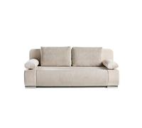Canape droit BEST MOBILIER 3 places en velours beige 200 x 200 x 77 cm Beige G