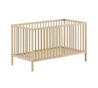 ELIOTT - Lit Bébé Evolutif 70x140 en Hêtre Massif Vernis Naturel
