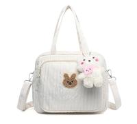 EliphonTowne Sac à langer léger, sac à langer avec fermeture éclair et sangle réglable, sac de voyage pour maman, landau, accessoires pour nouveau-nés pour landau, M blanc.