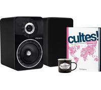 Elipson Prestige Facet 6B Noir Spéciale Édition + Livre Cultes! Musiques + Mug - Enceintes colonne