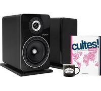 Elipson Prestige Facet 8B Noir Spéciale Édition + Livre Cultes! Musiques + Mug - Enceintes colonne