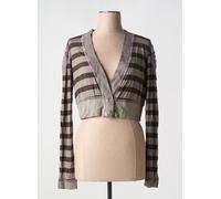 elisa cavaletti gilets femme de couleur marron