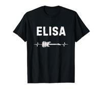 Elisa Guitare Battement De Coeur Musique Guitariste T-Shirt Graphique avec Valeur