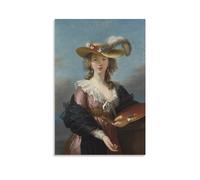 Elisabeth Louise Vigée 《Autoportrait à la paille》 Tableau encadré, impression sur toile, art sur toile, affiche murale, décoration moderne de la famille, 20 x 30 cm