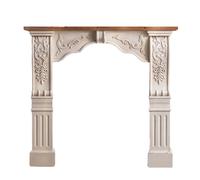 ELISABETH - Manteau de cheminée en bois blanc Blanc