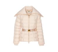 Elisabetta Franchi - Doudoune Pêche avec Large Col - Femme - Vestes - Beige - Taille: 38 FR
