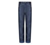 Elisabetta Franchi, Femme, Jeans, Bleu, Taille: W26 Jean Baggy Laminé en Denim Bleu