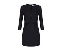 Elisabetta Franchi, Femme, Robes, Noir, Taille: 42 FR Mini-robe Double Crêpe avec Zip