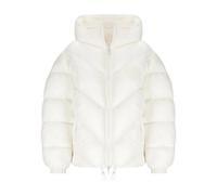 Elisabetta Franchi, Femme, Vestes, Blanc, Taille: 36 FR Veste rembourrée en nylon ivoire
