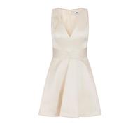 Elisabetta Franchi - Robe courte en satin Duchesse - Femme - Robes - Beige - Taille: 42 FR