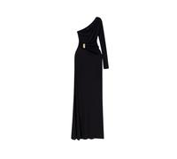 elisabetta franchi robe femme noire longue en viscose - 42