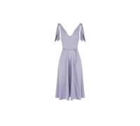 Elisabetta Franchi - Robe longue corolle mauve noeuds épaules - Femme - Robes - Violet - Taille: 42 FR