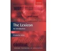 Elisabetta Je^D%zek The Lexicon (Poche) Oxford Textbooks in Linguistics