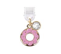 ELISE & FONDA TP326 Type-C Port de charge USB anti-poussière Petit donut pour téléphone portable Samsung/Huawei/OnePlus/Xiaomi/Oppo Android (rose), approx.1.5 cm (L) x 0.2 cm (D) x 1.5 cm (H), Alliage