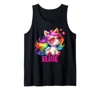Elise Nom personnalisé Licorne Colorée Femmes Filles Débardeur