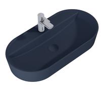 Elita Babette lavabo 81.5x41.5 cm ovale à poser bleu RE040820017030