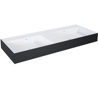 Elita Level lavabo 120.5x45.5 cm rectangulaire classique-double blanc-noir RE041461246030