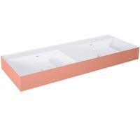 Elita Level lavabo 120.5x45.5 cm rectangulaire classique-double blanc-rose RE041461246020