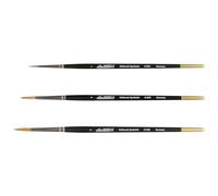 Elita Lot de 3 pinceaux en poils synthétiques