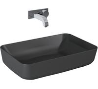Elita Nomia lavabo 50x39 cm rectangulaire à poser anthracite RE040500056010