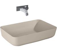 Elita Nomia lavabo 50x39 cm rectangulaire à poser marron/beige RE040500057020