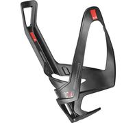 Elite 0174003 Porte-bidon Rocko Carbon, noir mat/rouge, noir