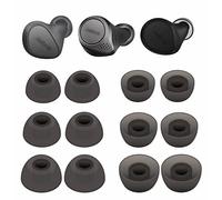 Elite 75T / Elite 7 Pro/Elite 3 Lot de 6 Paires d'embouts en Gel de Silicone Souple compatibles avec Jabra Elite 65T / Elite 7 Active/Elite 4 Active - S/M/L Gris