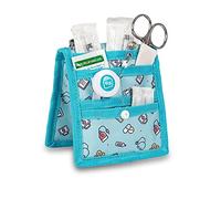 Elite Bags, Pochette d'infirmier, KEEN, Kit organiseur infirmière, Accessoires médicaux, Support pour ciseaux à pansements, Fixation magnétique, Léger, Compact, 15x12 cm, Turquoise à motifs