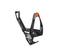 Elite Cannibal XC Bio-Based Porte-Bidon - Éco-Responsable & Léger 34g - Insertion Multi-Angles - Noir Brillant Graphique Orange - pour VTT, Gravel & Vélo de Route - Made in Italy