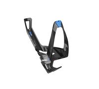 Elite Cannibal XC Bio-Based Porte-Bidon - Éco-Responsable & Léger 34g - Insertion Multi-Angles - Noir Brillant Graphique Bleu - pour VTT, Gravel & Vélo de Route - Made in Italy