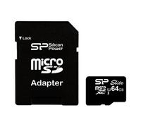 Silicon Power Carte microSDXC Elite 64 Go Class 10 UHS-I (adaptateur SD inclus)