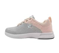 Elite Chaussures de Bowling Confortables pour Femme - Semelles coulissantes universelles, Maille Ultra légère Style athlétique pour Bowlers, Gris/pêche, 37.5 EU