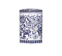 Elite Gift Boxes - Boîte à thé ovale rustique bleue et blanche, 115 x 80 x 64 mm