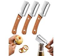 Elite Gourmet Knives, Elite Peeler, Elite Gourmet Peeler, Multi Function Peelerknife & Bottle Opener & JuliennePeelers, Ergonomic Kitchen Tool for Potato, Fruit, Vegetable (2-IN-1 3Pcs)