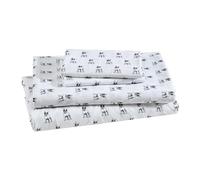 Elite Home Produits Whimsical Parure de lit à Poches Profondes, pour lit Double, Motif bouledogues Blancs