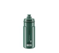 Elite Jet Green Bidon Cyclisme 550ml Opale Logo Blanc - Gourde Vélo Écologique Valve Push-Pull - Pour Route VTT Gravel