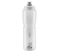 Elite Jet Green Bidon Cyclisme 950ml Transparent Logo Gris - Gourde Vélo Écologique Valve Push-Pull - Pour Route VTT Gravel
