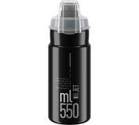 Elite Sport Bidon vélo Jet Plus 550 ml - Mixte Noir - Sans BPA - Bouchon protecteur - Taille unique
