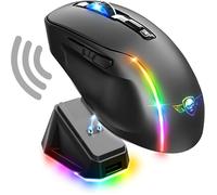 Elite M50 Dark Souris Gamer Sans Fil Rgb 8000 Dpi 6 Boutons Programmables Connexion Bluetooth & 2 4 Ghz Autonomie Longue [S510]