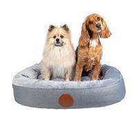 Elite Paws Lit orthopédique de luxe pour chien - Base en mousse double couche avec coussin en peluche, côtés renforcés pour soutenir la tête, le cou et les articulations, plus housse en polaire