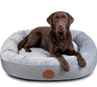Elite Paws® Lit orthopédique de luxe pour chien - Housse en polaire zippée lavable en machine, base en mousse double couche avec dessus rembourré en peluche, côtés renforcés pour le soutien de la tête